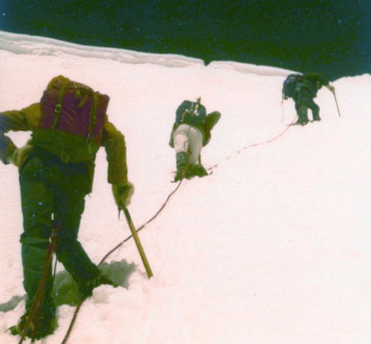 Approaching summit of the Wetterhorn