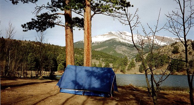 Campsite at Hare Lake in the Colorado Rocky Mountains
