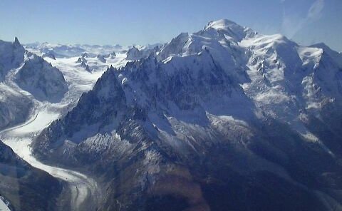 Mer de Glace and Mont Blanc