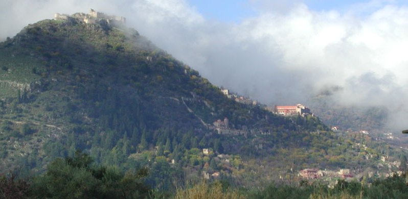 Mystras from Vale of Laconia
