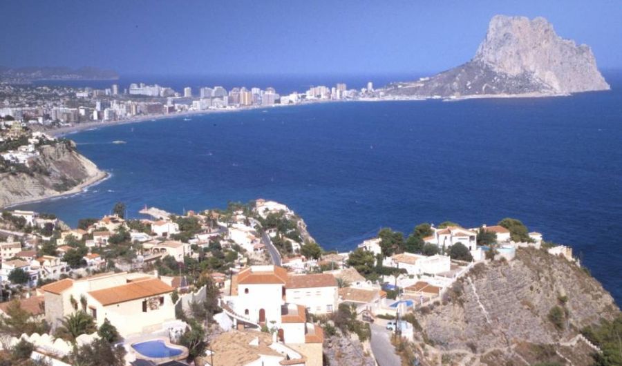 Calpe and Peñón de Ifach ( Ifach Rock ) on the Costa Blanca in Spain