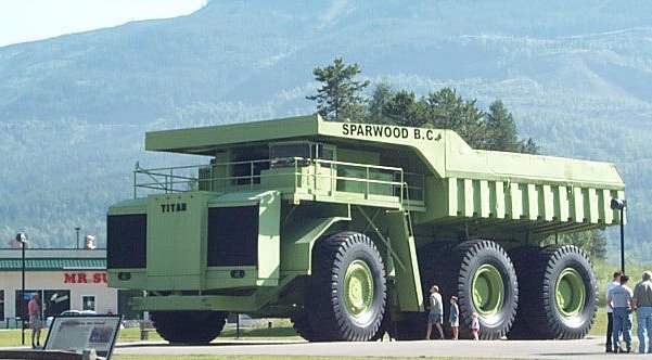 World's biggest truck, Terex Titan, Sparwood, British Columbia World's biggest truck