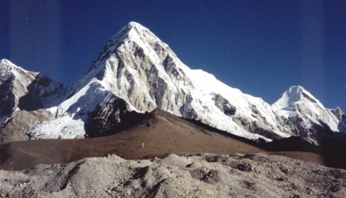 Mt. Pumori and Kallar Pattar from Gorak Shep