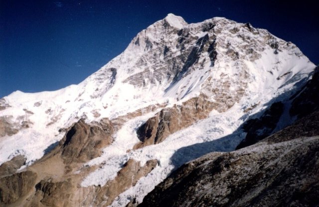 Mount Makalu in the Nepal Himalaya - the world's fifth highest mountain